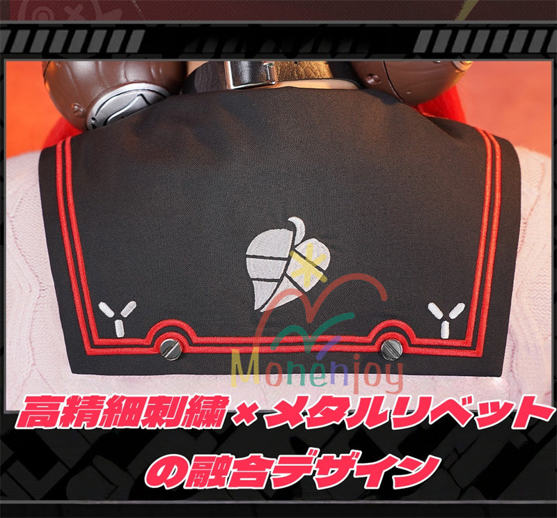 納品 Monenjoy　ゼンレスゾーンゼロ　浮波柚葉　コスプレ衣装　　タリー刺繍　セーラー服　ネイルチップ+デカール贈り　Ukinami Yuzuha　怪啖屋　ミニスカート　イベント セーターコートGS1930