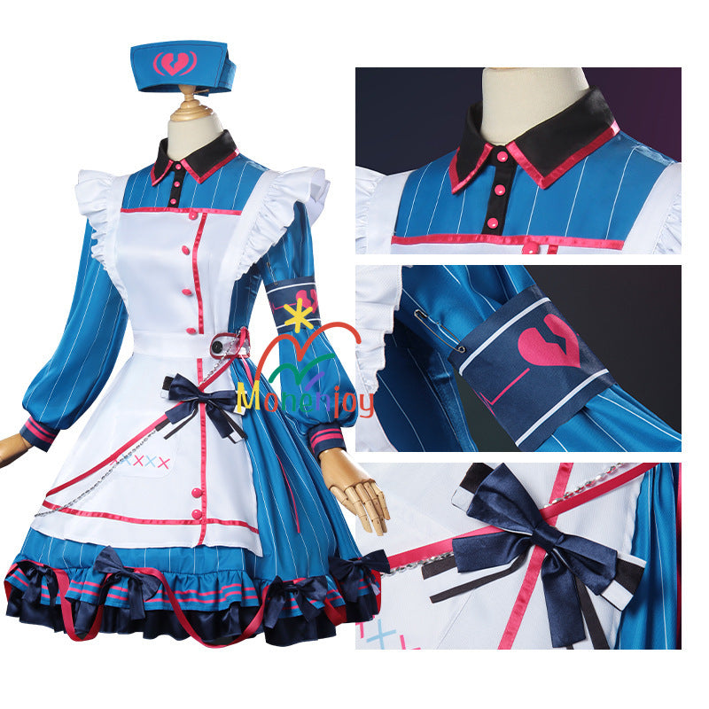 Monenjoy プロセカ 朝比奈まふゆ コスプレ衣装　feat.こぎみゅん　恒常服　ドレス　イベントGs1325 - Monenjoy