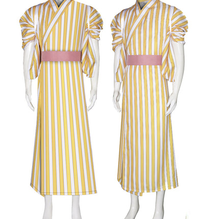 Monenjoy ONEPIECE サンジ　浴衣　海賊団 ワノ国編 　衣装　黄色　かっこいい　コスチューム　少年漫画　COS　ハロウィン　舞台衣装　学園祭　クリスマス　イベント - Monenjoy