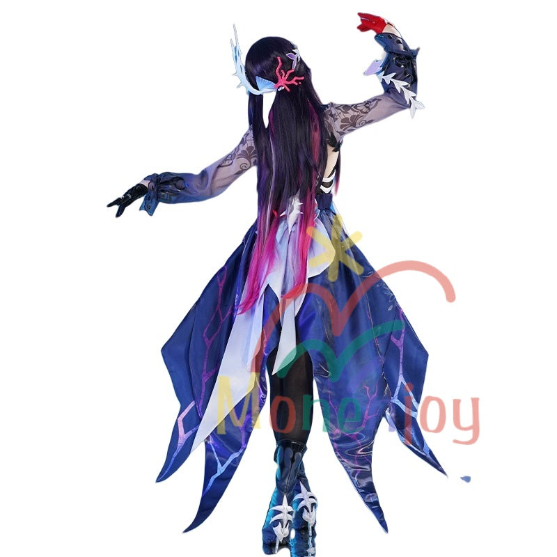 Monenjoy 崩壊スターレイル　セイレンス　Hysilens 女騎士 オンパロス シューズカバー付　3d樹脂髪飾り　コスプレ衣装 プロ仕様