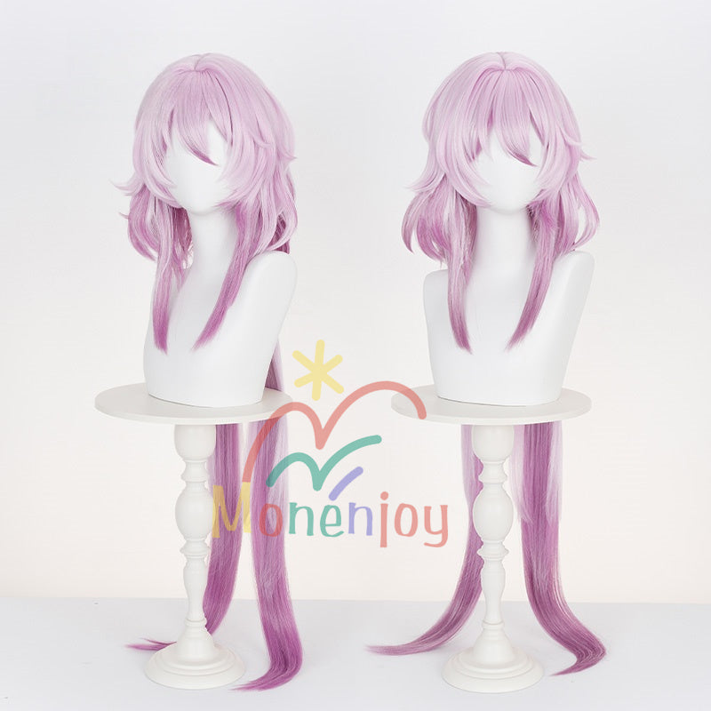 Monenjoy 崩壊スターレイル 長夜月 記憶なのか　wig コスプレウィッグ　 110cm　三月なのか  カツラ　ウィッグ　ピンク色GSwig1012