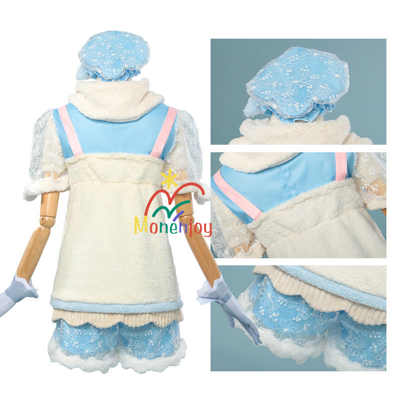 Monenjoy インフィニティニキ ふわもこに溺れる 純潔の守り　コスプレ衣装　パステルブルーの水波　洋服　可愛い　イベントGS1307 - Monenjoy
