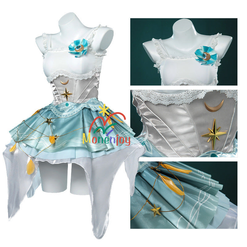 Monenjoy アイデンティティ5 踊り子 漂う月光　コスプレ衣装　洋服　髪飾り＋眼鏡付　ワンピース　イベントGS1338 - Monenjoy