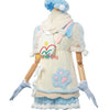 Monenjoy インフィニティニキ ふわもこに溺れる 純潔の守り　コスプレ衣装　パステルブルーの水波　洋服　可愛い　イベントGS1307 - Monenjoy