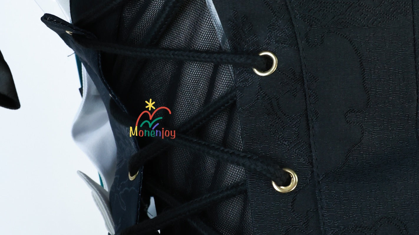 原神　エミリエ　コスプレ衣装　コスチューム　エメラルドフゼア　｜3D樹脂香水瓶・金属製神の眼付属｜MONENJOY - Monenjoy