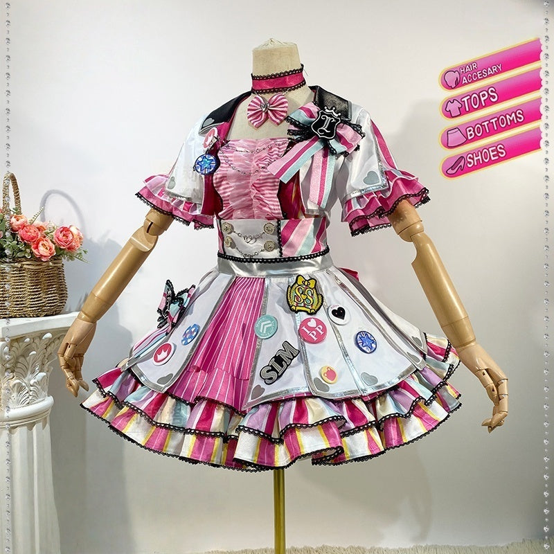 Monenjoy　TVアニメ アイドルタイムプリパラ  真中 らぁら コスプレ衣装　南みれぃ　北条そふぃ　舞台服　SoLaMiSMILE 　イベント