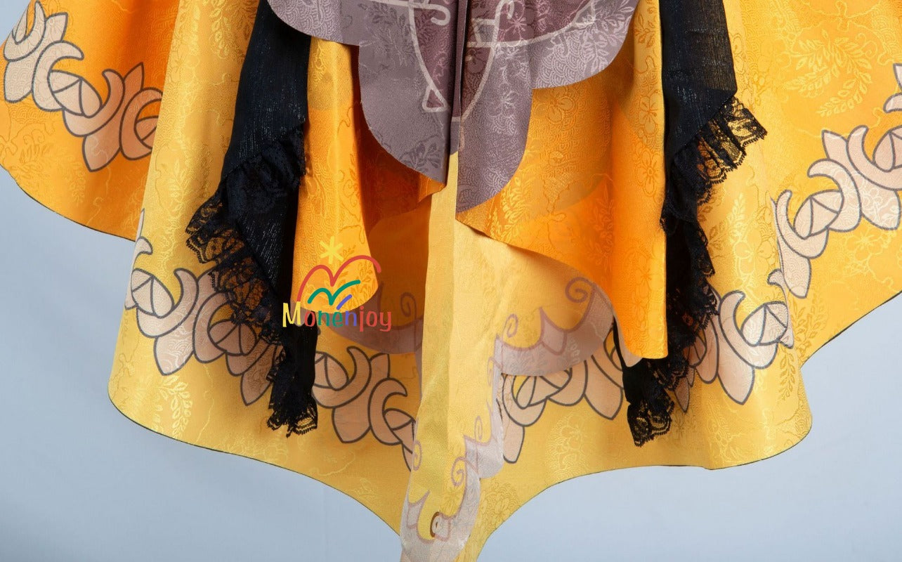 原神ナヴィア コスプレ衣装　立体3d樹脂装飾＋帽子付属　高弾性マットレザー採用｜MONENJOY   - Monenjoy