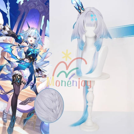 Monenjoy Collapse Star Rail Cerydra 100cm Cosplay Wig Accessories Flame Crown Empress Commander Kaiser Cerydra Event