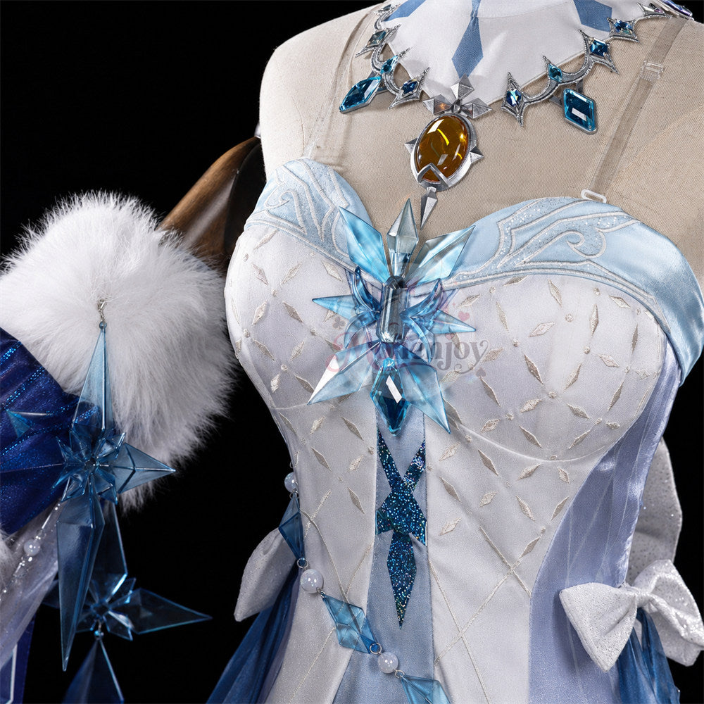 Monenjoy 原神 アナスターシャ（氷神）コスプレ衣装｜3D PLAパーツ付き ドレス MONENJOY