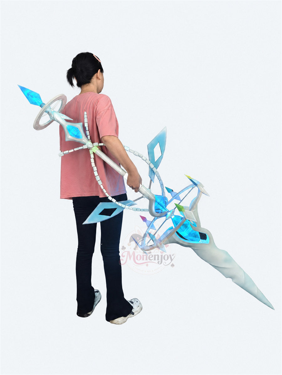Monenjoy　原神 アナスターシャ&nbsp; 氷神 モチーフ武器　レプリカ道具　200cm　コスプレ道具　発光対応&nbsp; MONENJOY
