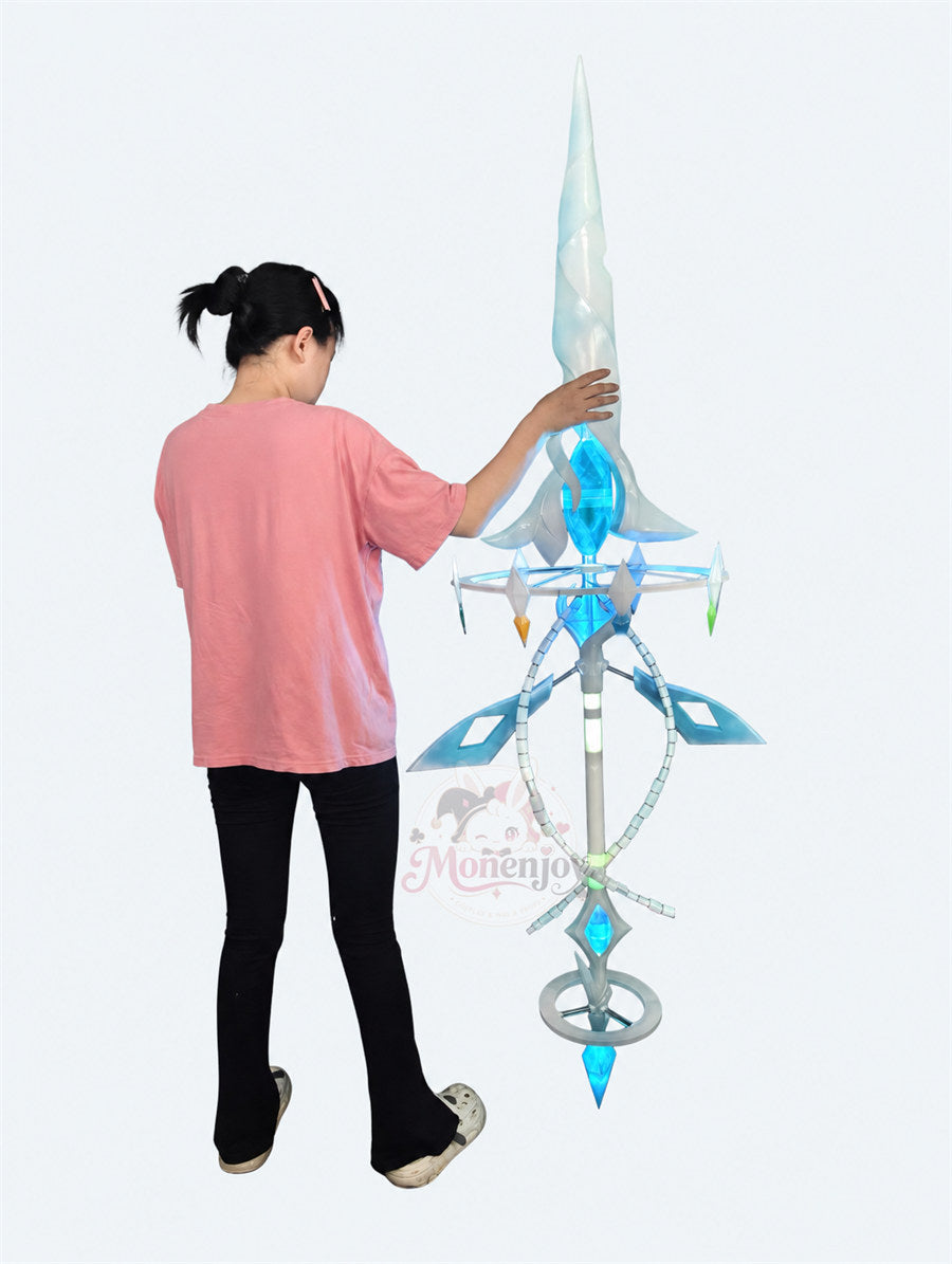 Monenjoy　原神 アナスターシャ&nbsp; 氷神 モチーフ武器　レプリカ道具　200cm　コスプレ道具　発光対応&nbsp; MONENJOY