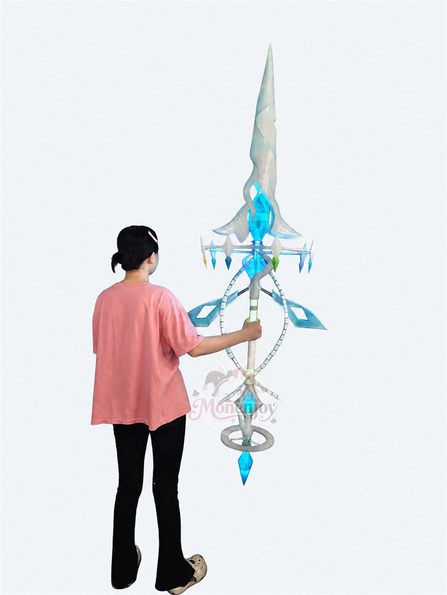 Monenjoy　原神 アナスターシャ&nbsp; 氷神 モチーフ武器　レプリカ道具　200cm　コスプレ道具　発光対応&nbsp; MONENJOY