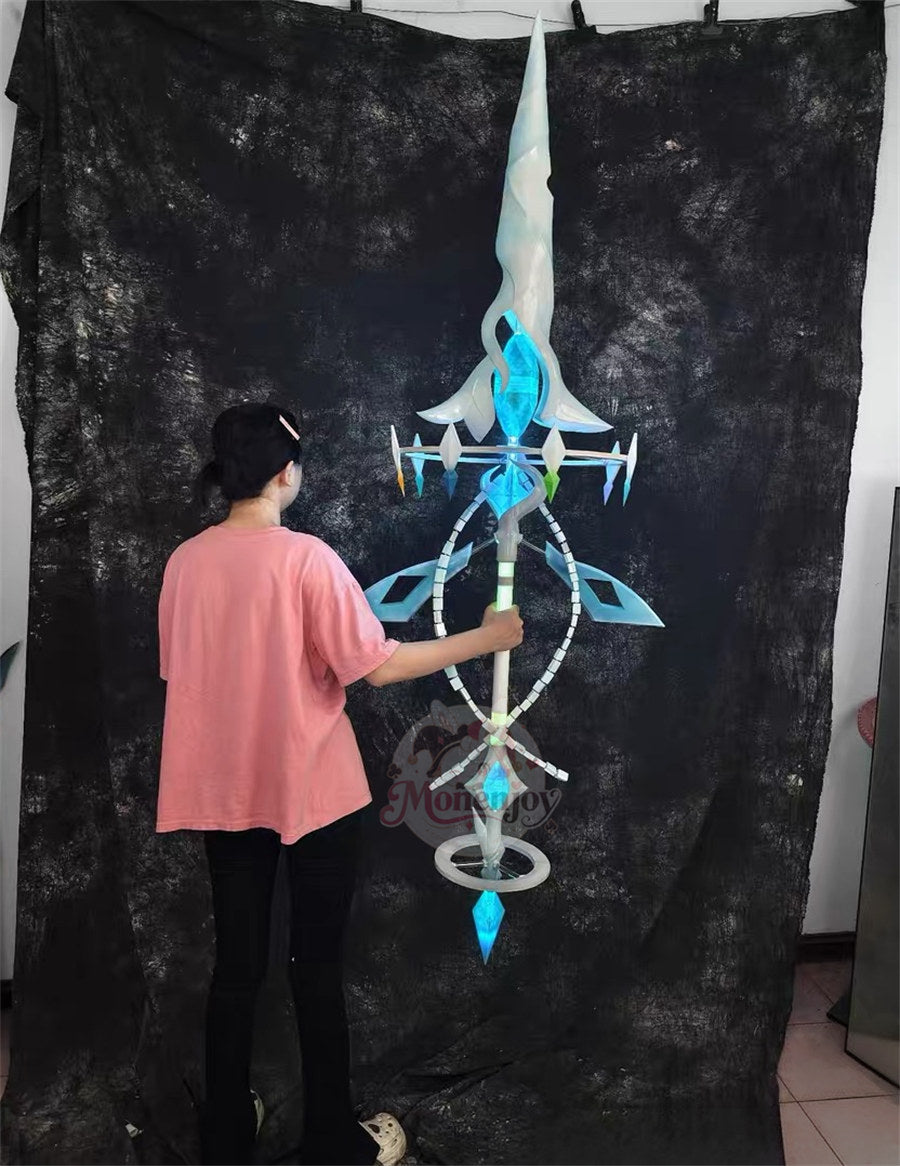 Monenjoy　原神 アナスターシャ&nbsp; 氷神 モチーフ武器　レプリカ道具　200cm　コスプレ道具　発光対応&nbsp; MONENJOY