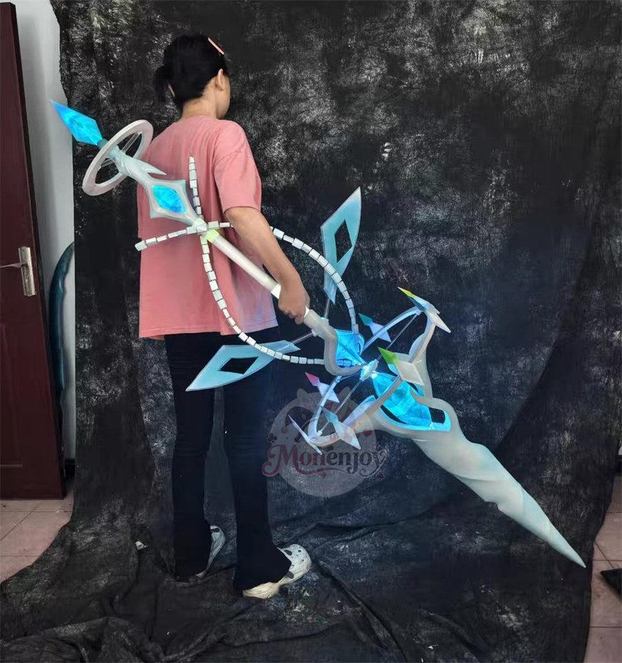 Monenjoy　原神 アナスターシャ&nbsp; 氷神 モチーフ武器　レプリカ道具　200cm　コスプレ道具　発光対応&nbsp; MONENJOY