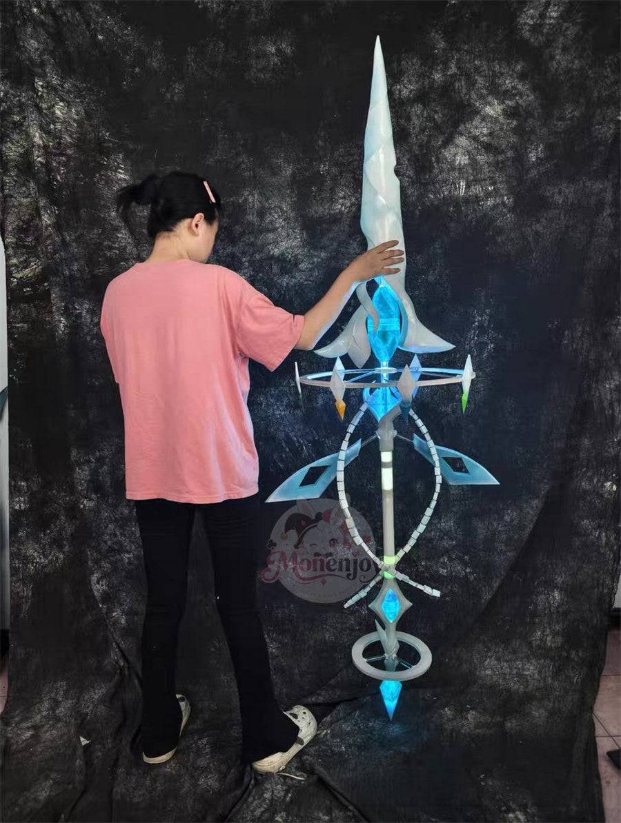Monenjoy　原神 アナスターシャ&nbsp; 氷神 モチーフ武器　レプリカ道具　200cm　コスプレ道具　発光対応&nbsp; MONENJOY