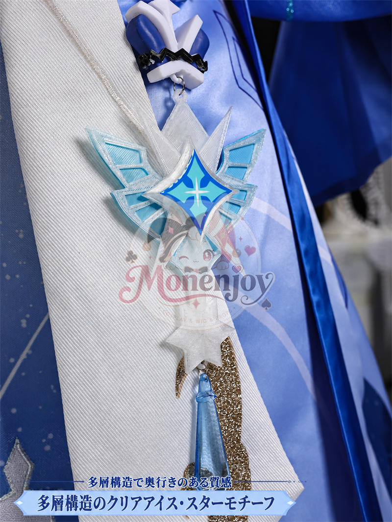 第一弾30日以内発送対応　原神 アナスターシャ（氷神）コスプレ衣装｜金属製＆PLAパーツ Pla王冠付｜Monenjoy Monenjoy