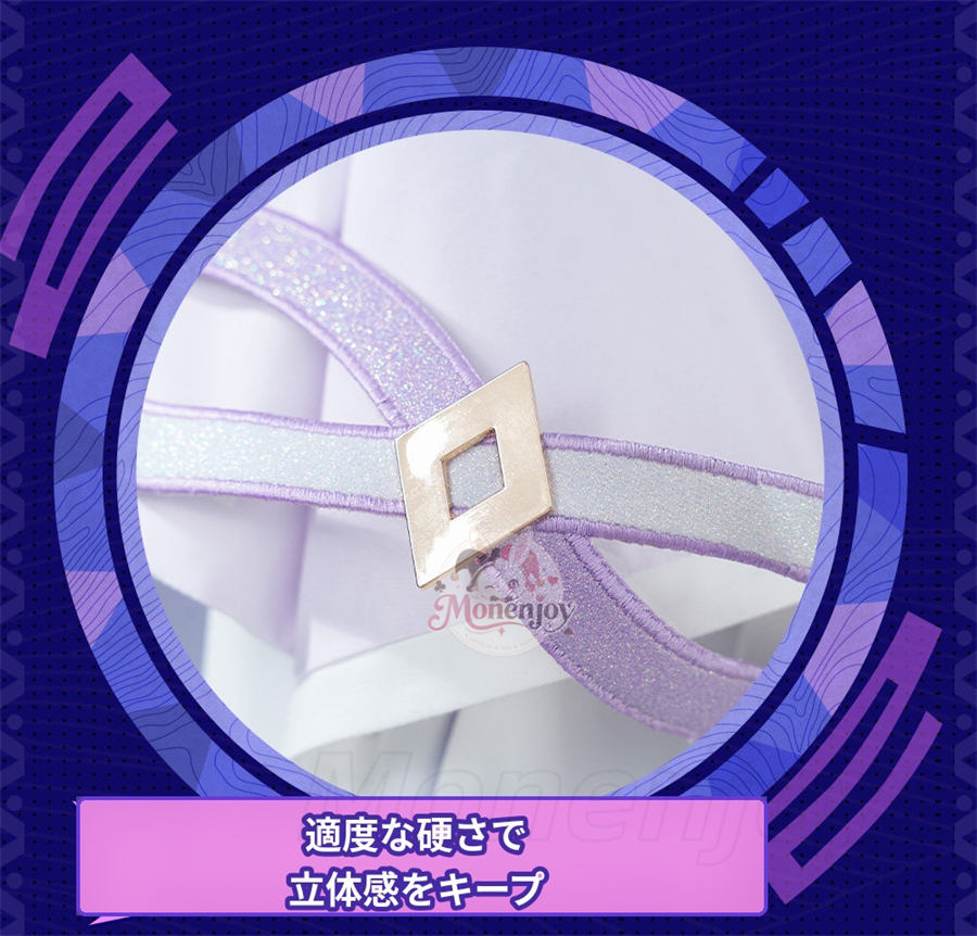 Monenjoy 原神 シトラリ「星と煙霧の夜話」コスプレ衣装｜パジャマ風　金属製パーツ・発光対応 アイマスク＆かぼちゃパンツ付き Monenjoy