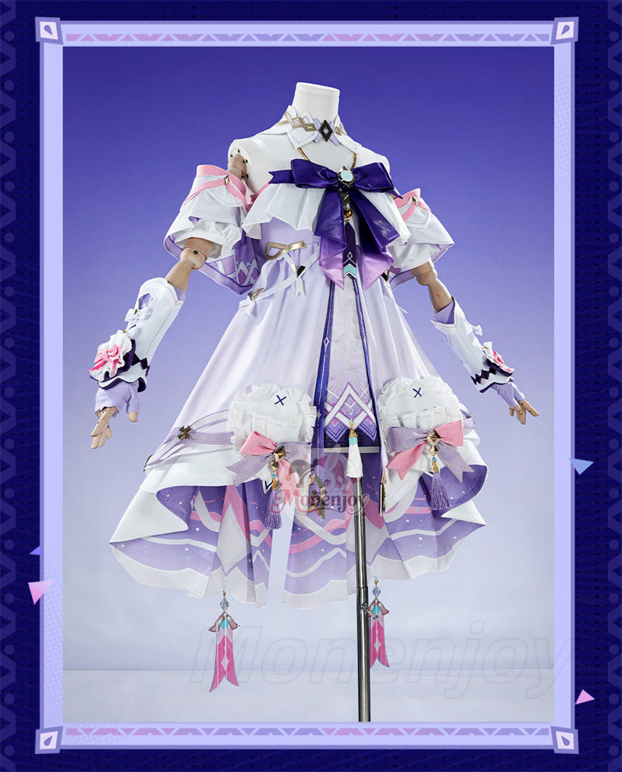 Monenjoy 原神 シトラリ「星と煙霧の夜話」コスプレ衣装｜パジャマ風　金属製パーツ・発光対応 アイマスク＆かぼちゃパンツ付き Monenjoy