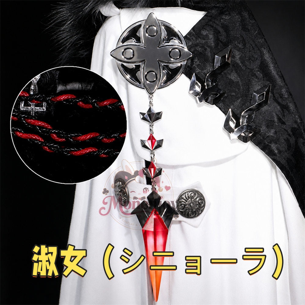Monenjoy 原神 ファデュイ執行官 金属製肩章ブローチ｜隊長 博士 タルタリヤ  散兵・公子・博士・召使・少女 コスプレ小物 MONENJOY