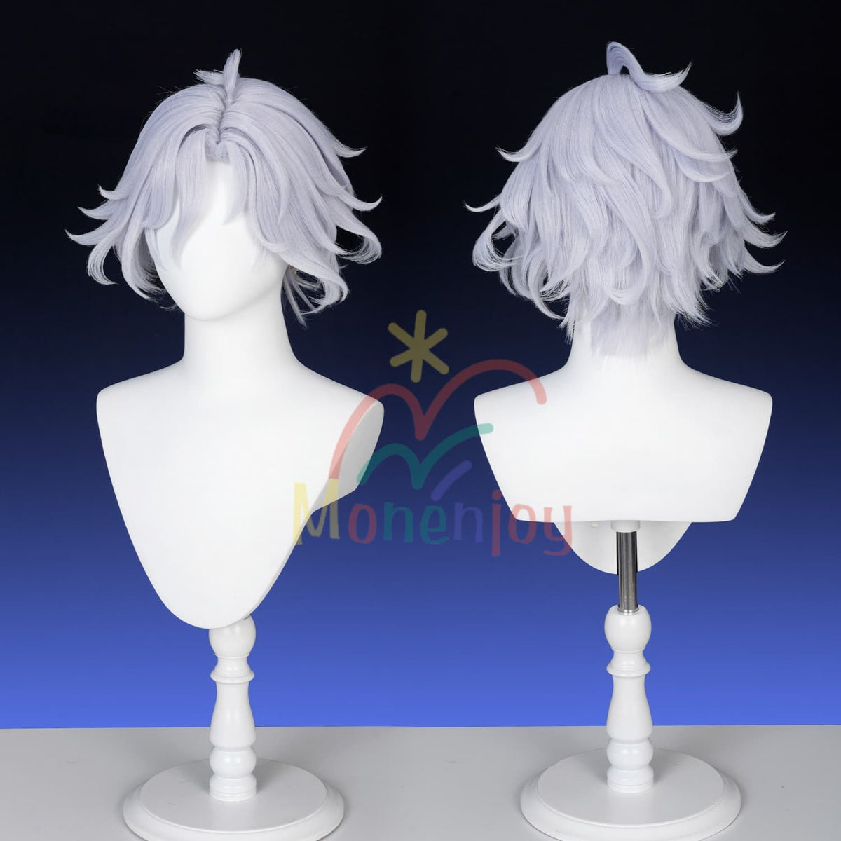 Monenjoy 原神 ミティヤ（Mitya）コスプレウィッグ 30cm｜耐熱・自然な質感 MONENJOY