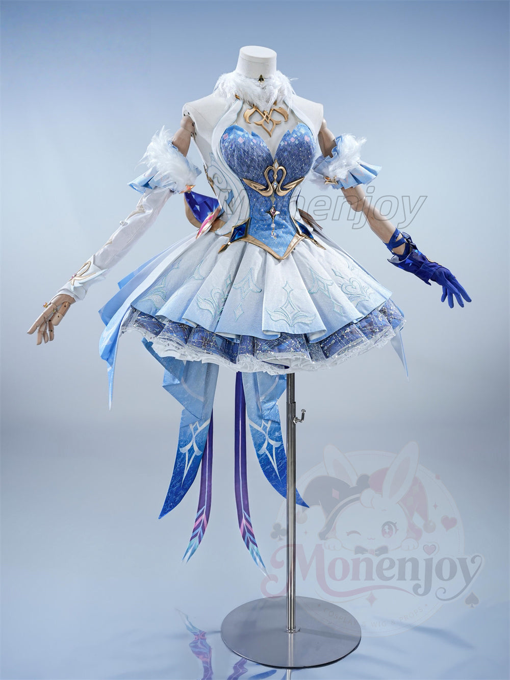 Monenjoy 原神 オデット（Odette）コスプレ衣装 金属製パーツ＋サテン生地 スネージナヤ編 コスチューム