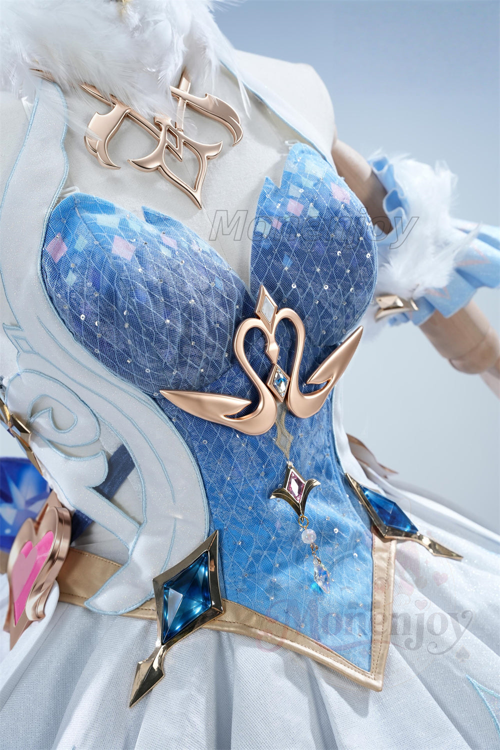 Monenjoy 原神 オデット（Odette）コスプレ衣装 金属製パーツ＋サテン生地 スネージナヤ編 コスチューム