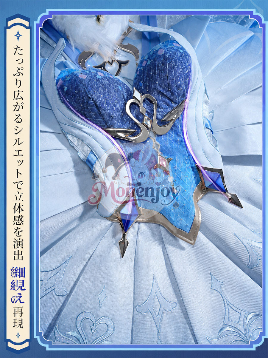 限定特典　Monenjoy 原神 オデット（Odette）コスプレ衣装 金属製パーツ＋サテン生地 スネージナヤ編 コスチューム Monenjoy