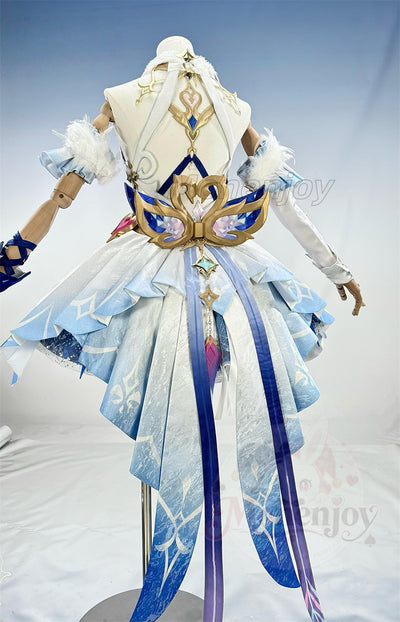Monenjoy 原神 オデット（Odette）コスプレ衣装 金属製パーツ＋サテン生地 スネージナヤ編 コスチューム