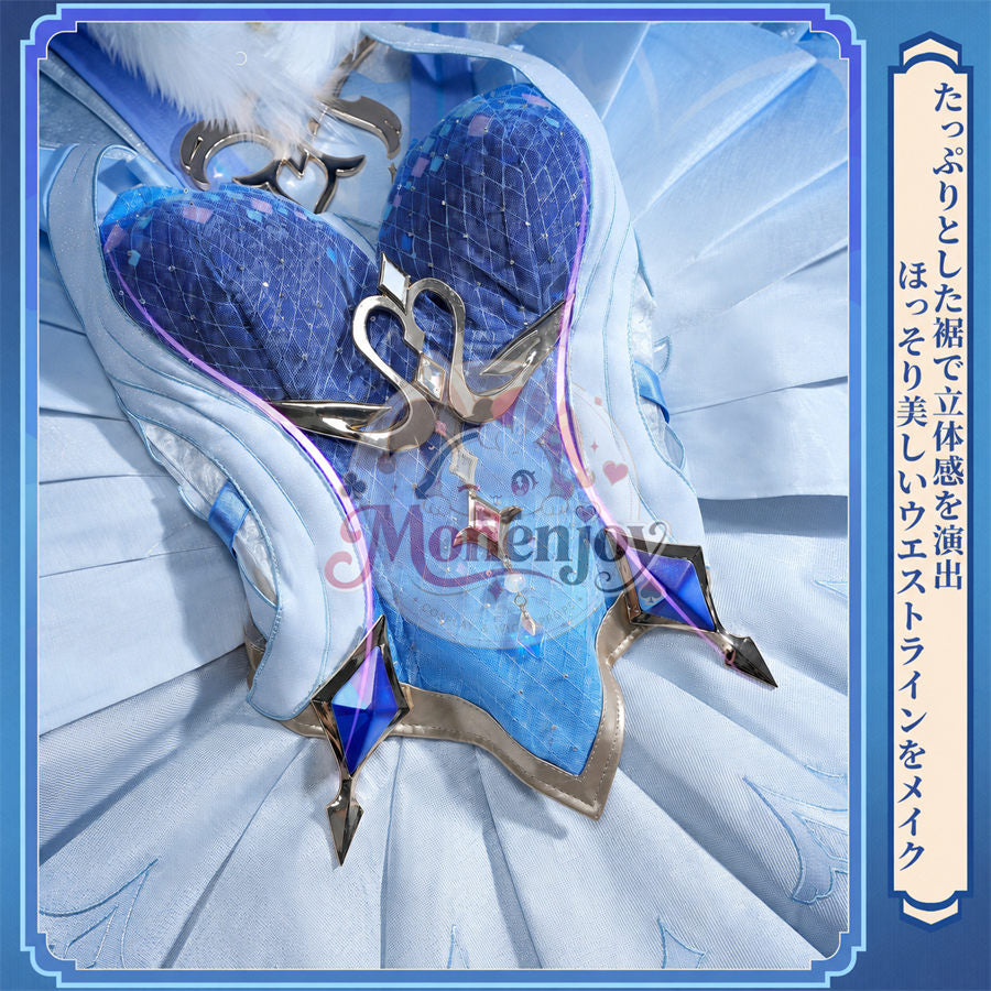限定特典　Monenjoy 原神 オデット（Odette）コスプレ衣装 金属製パーツ＋サテン生地 スネージナヤ編 コスチューム Monenjoy