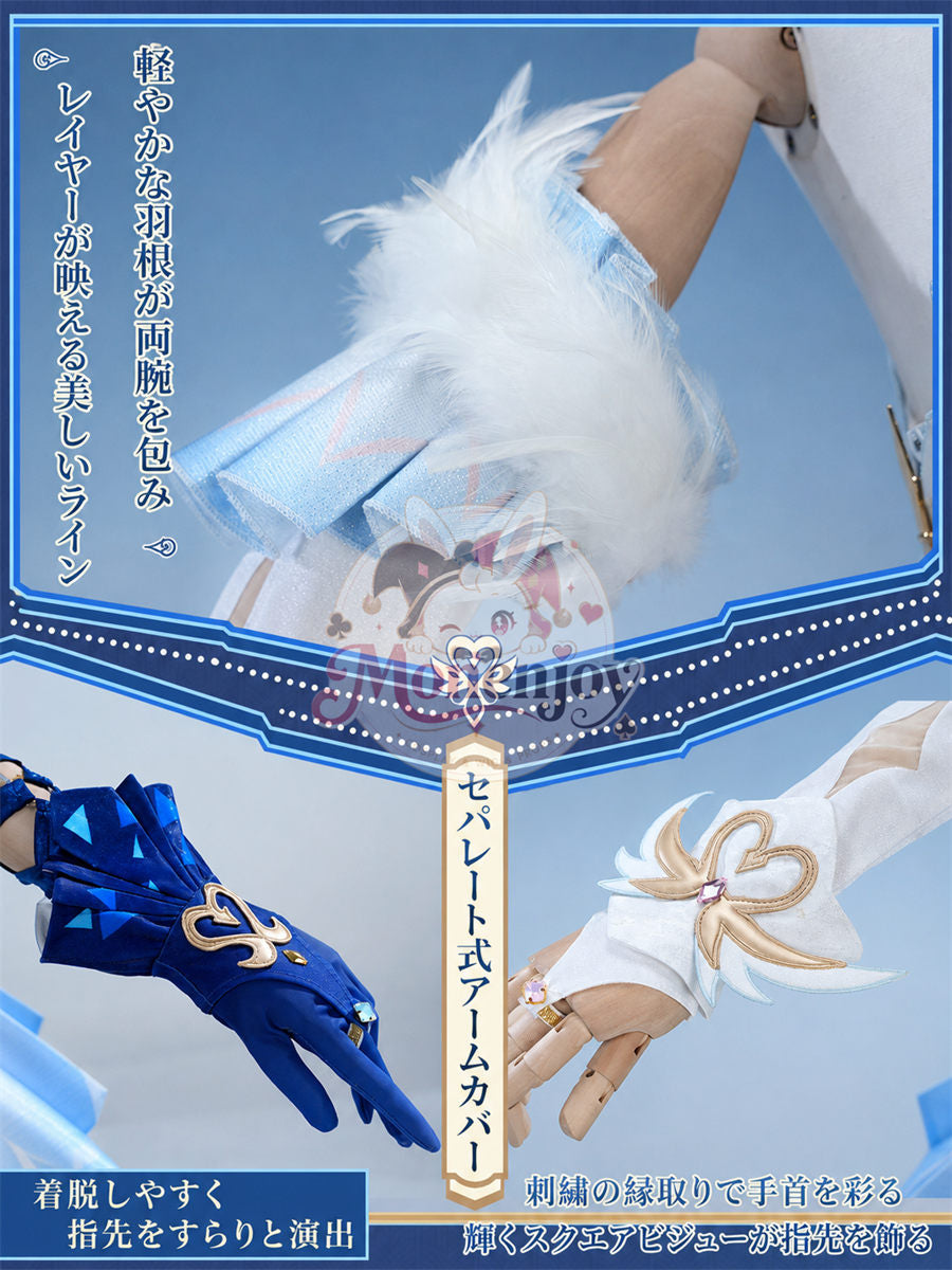 限定特典　Monenjoy 原神 オデット（Odette）コスプレ衣装 金属製パーツ＋サテン生地 スネージナヤ編 コスチューム Monenjoy