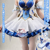 Monenjoy 原神 オデット（Odette）コスプレ衣装 合金製パーツ＋サテン生地　背面パーツは発光＆回転対応