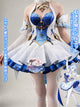 Monenjoy 原神 オデット（Odette）コスプレ衣装 合金製パーツ＋サテン生地　背面パーツは発光＆回転対応