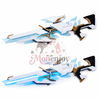 Monenjoy 原神 スネージナヤ 　シャタナヤの蒼銀 闇域の銃モデル　発光対応　コスプレ道具　70*25cm　PLA材質　銃モデル　武器モデル　イベント舞台対応