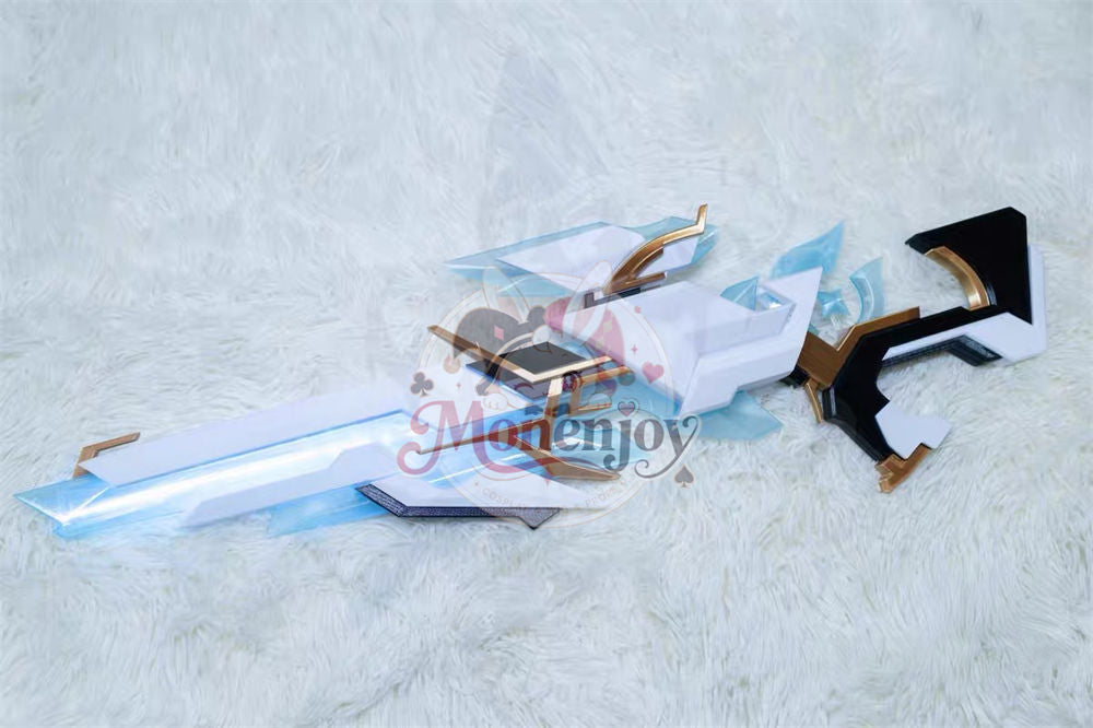 Monenjoy 原神 スネージナヤ 　シャタナヤの蒼銀 闇域の銃モデル　発光対応　コスプレ道具　70*25cm　PLA材質　銃モデル　武器モデル　イベント舞台対応