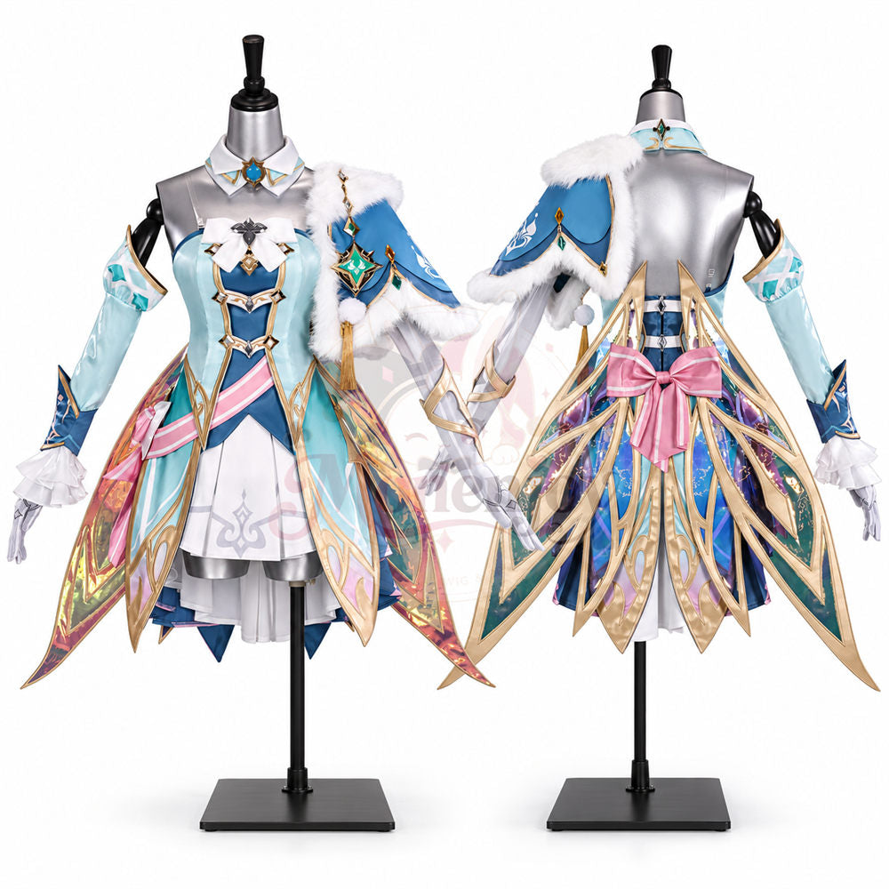 Monenjoy 原神 ヴェスナ コスプレ衣装｜金属製パーツ・ホログラム妖精の羽付き