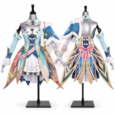Monenjoy 原神 ヴェスナ コスプレ衣装｜金属製パーツ・ホログラム妖精の羽付き