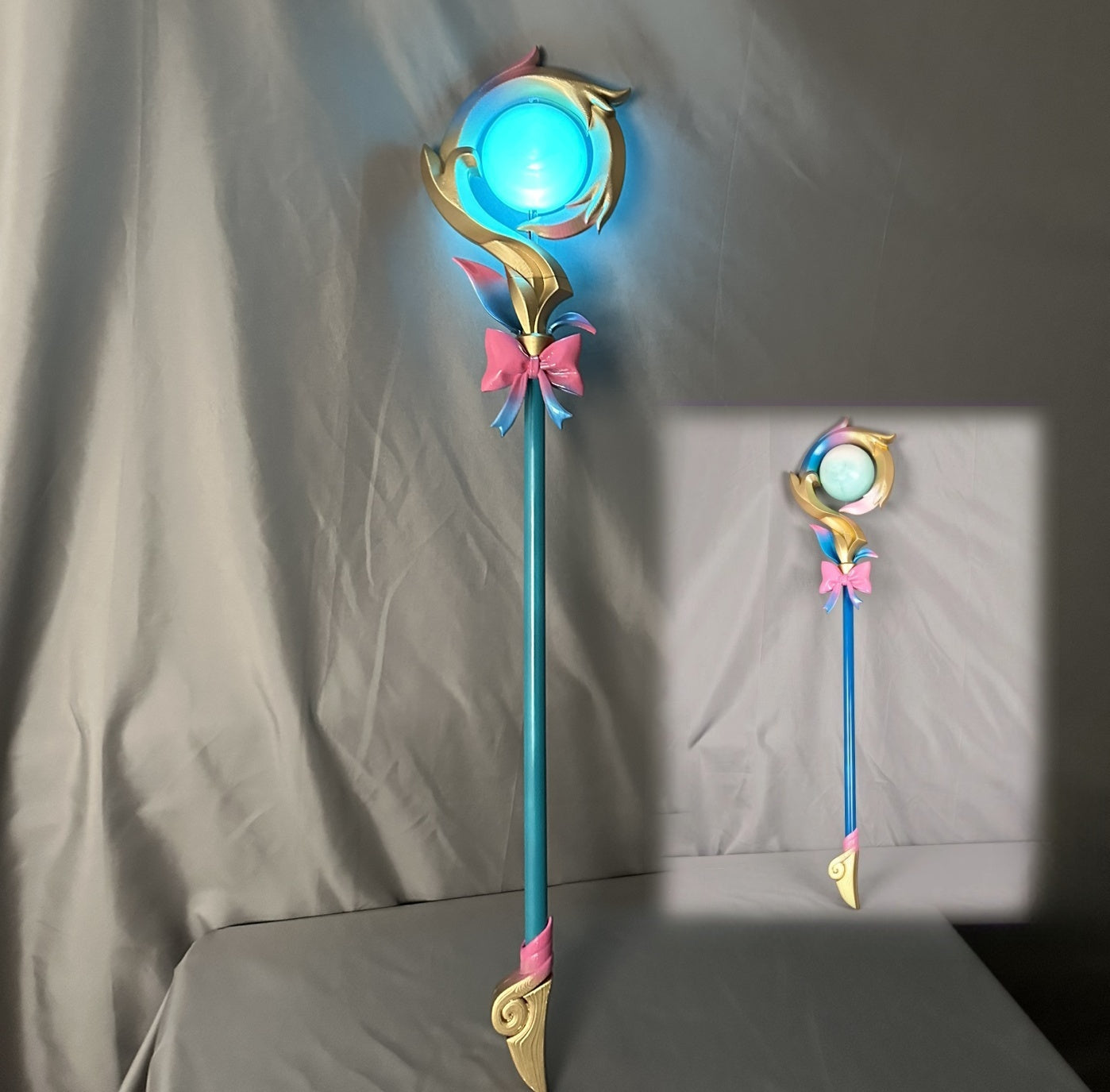 Monenjoy 崩壊スターレイル ヒアンシー　餅武器　100cm　コスプレ道具　発光　法杖　武器モデルGS-1146　PLA3dプリント製　道具 - Monenjoy