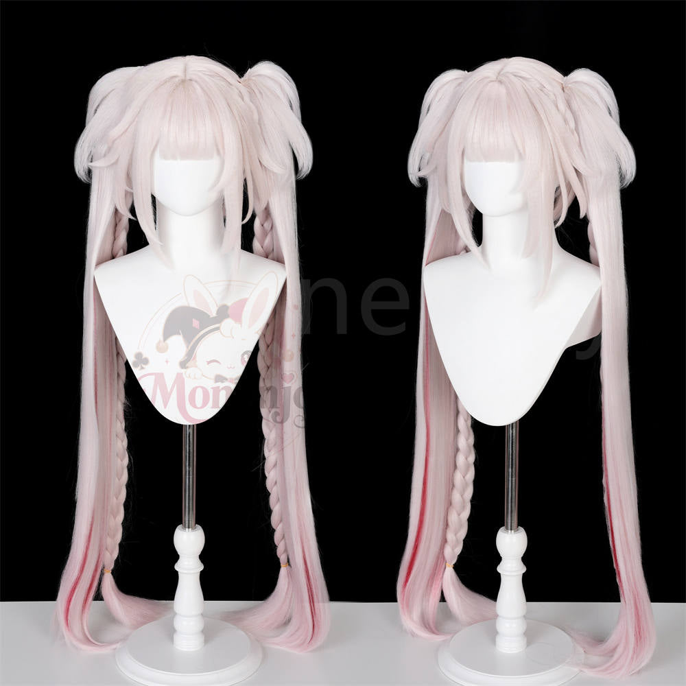 Monenjoy 崩壊スターレイル 火花「甘い夢の電波」100cm 耐熱ウィッグ コスプレ 鬘 アクセサリー付き 高品質ロングウィッグ MONENJOY