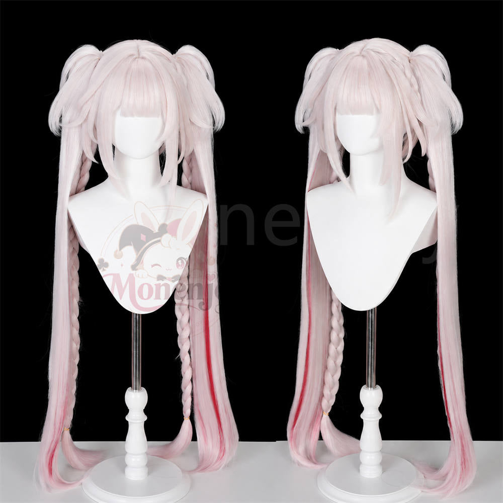 Monenjoy 崩壊スターレイル 火花「甘い夢の電波」100cm 耐熱ウィッグ コスプレ 鬘 アクセサリー付き 高品質ロングウィッグ MONENJOY