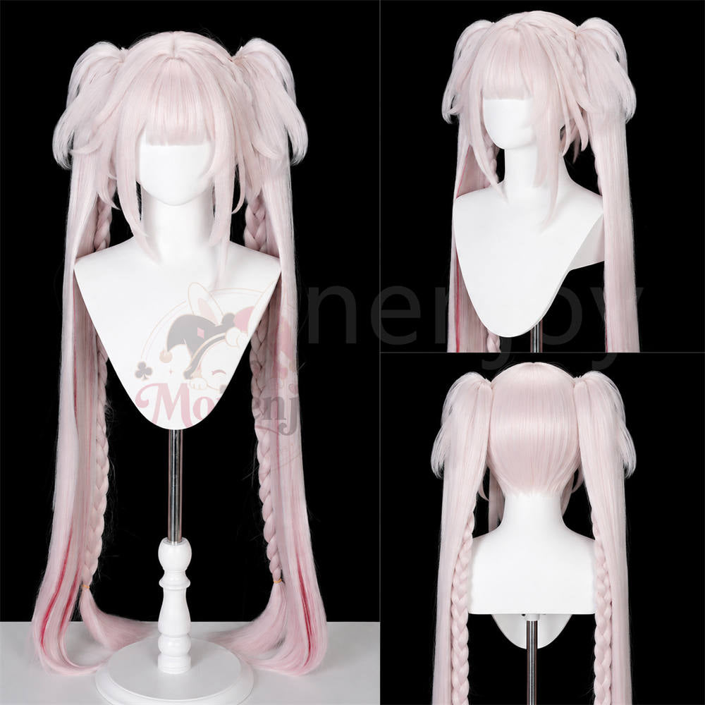 Monenjoy 崩壊スターレイル 火花「甘い夢の電波」100cm 耐熱ウィッグ コスプレ 鬘 アクセサリー付き 高品質ロングウィッグ MONENJOY