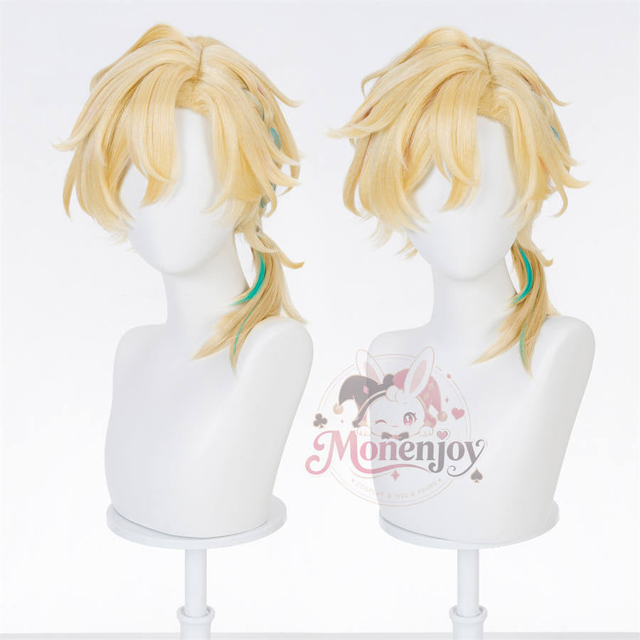Monenjoy 崩壊スターレイル アベンチュリン 波と戯れる夏 コスプレウィッグ 40cm｜耐熱 MONENJOY