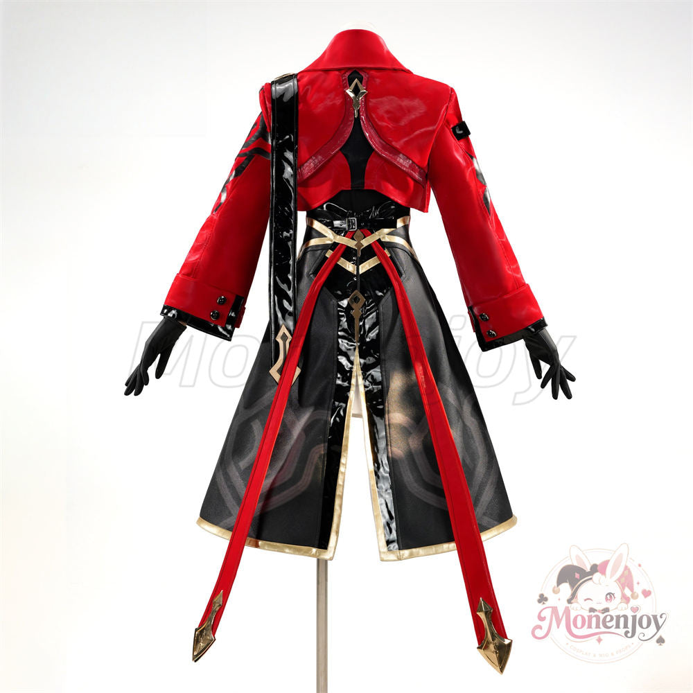 Monenjoy　崩壊スターレイル Fateコラボ 遠坂凛 コスプレ衣装　金属製パーツ＋高光沢PUレザー生地　コスチューム　 MONENJOY