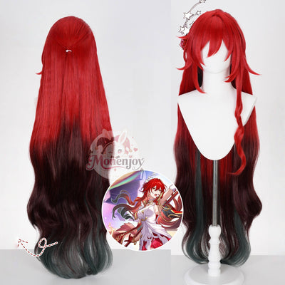 　Monenjoy 崩壊スターレイル 姫子 旅立ち コスプレ ウィッグ 110cm 耐熱ロングウィッグ 高品質 アクセサリー付き Himeko コスプレ用鬘 MONENJOY