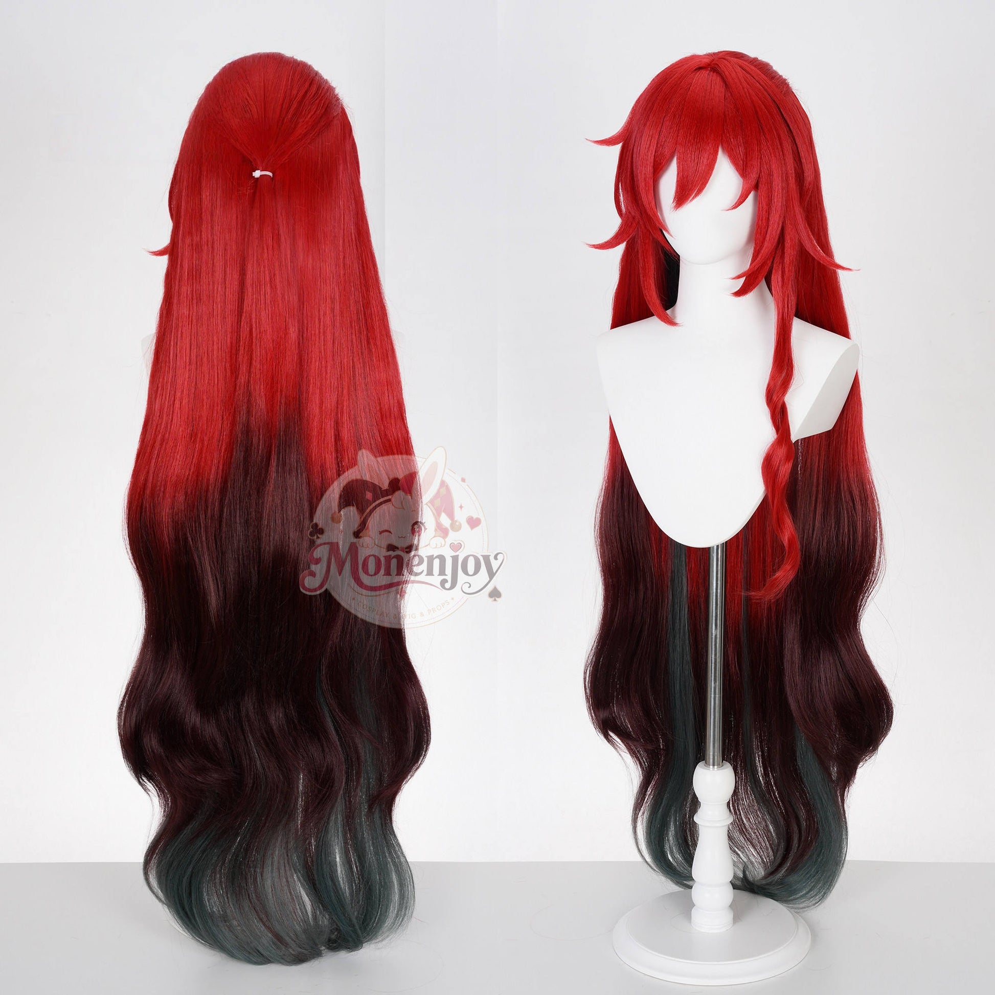 　Monenjoy 崩壊スターレイル 姫子 旅立ち コスプレ ウィッグ 110cm 耐熱ロングウィッグ 高品質 アクセサリー付き Himeko コスプレ用鬘 MONENJOY