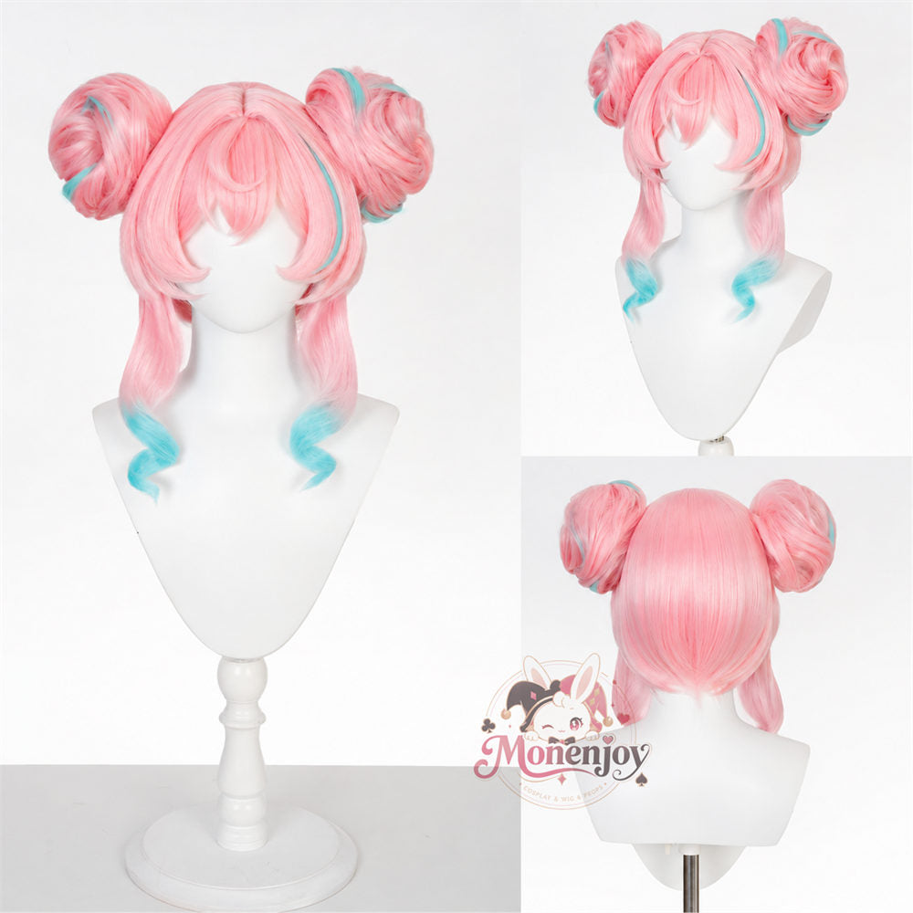 Monenjoy 崩壊スターレイル ヒアンシー「雲間からこぼれる陽光」　もみあげ50cm　鬘　ウィッグ　コスプレウィッグ　カツラ　自然感　耐熱ウィッグ Monenjoy