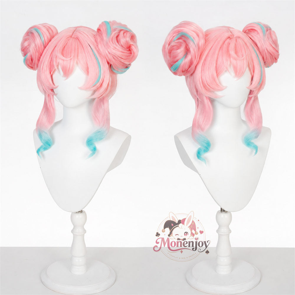 Monenjoy 崩壊スターレイル ヒアンシー「雲間からこぼれる陽光」　もみあげ50cm　鬘　ウィッグ　コスプレウィッグ　カツラ　自然感　耐熱ウィッグ Monenjoy