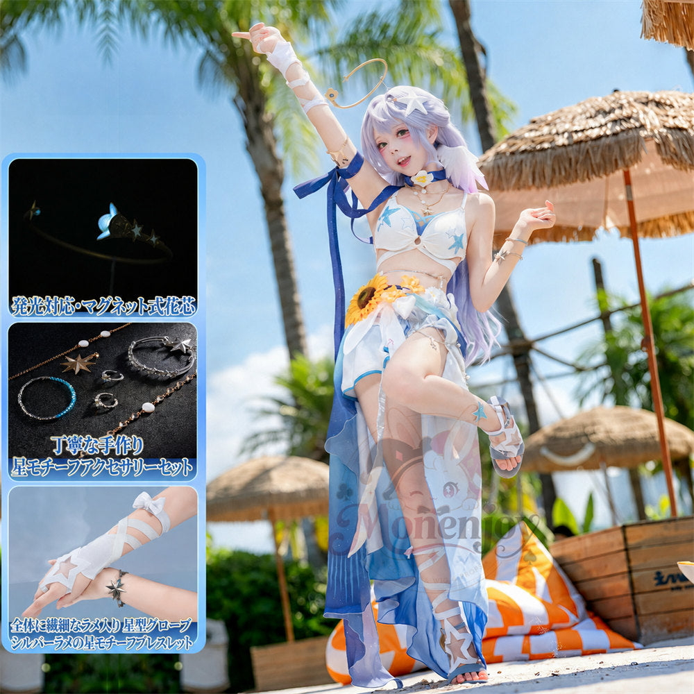 限定特典　Monenjoy 崩壊スターレイル ロビン 夏空の歌 コスプレ衣装｜金属製パーツ SSR級 MONENJOY