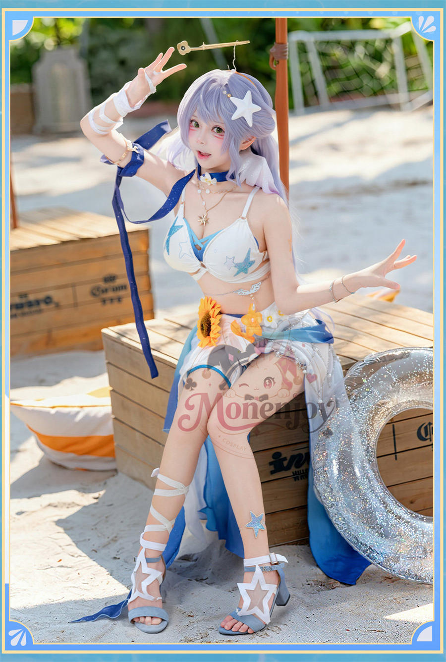 初回予約限定価格　Monenjoy 崩壊スターレイル ロビン 夏空の歌 コスプレ衣装｜金属製パーツ SSR級 MONENJOY