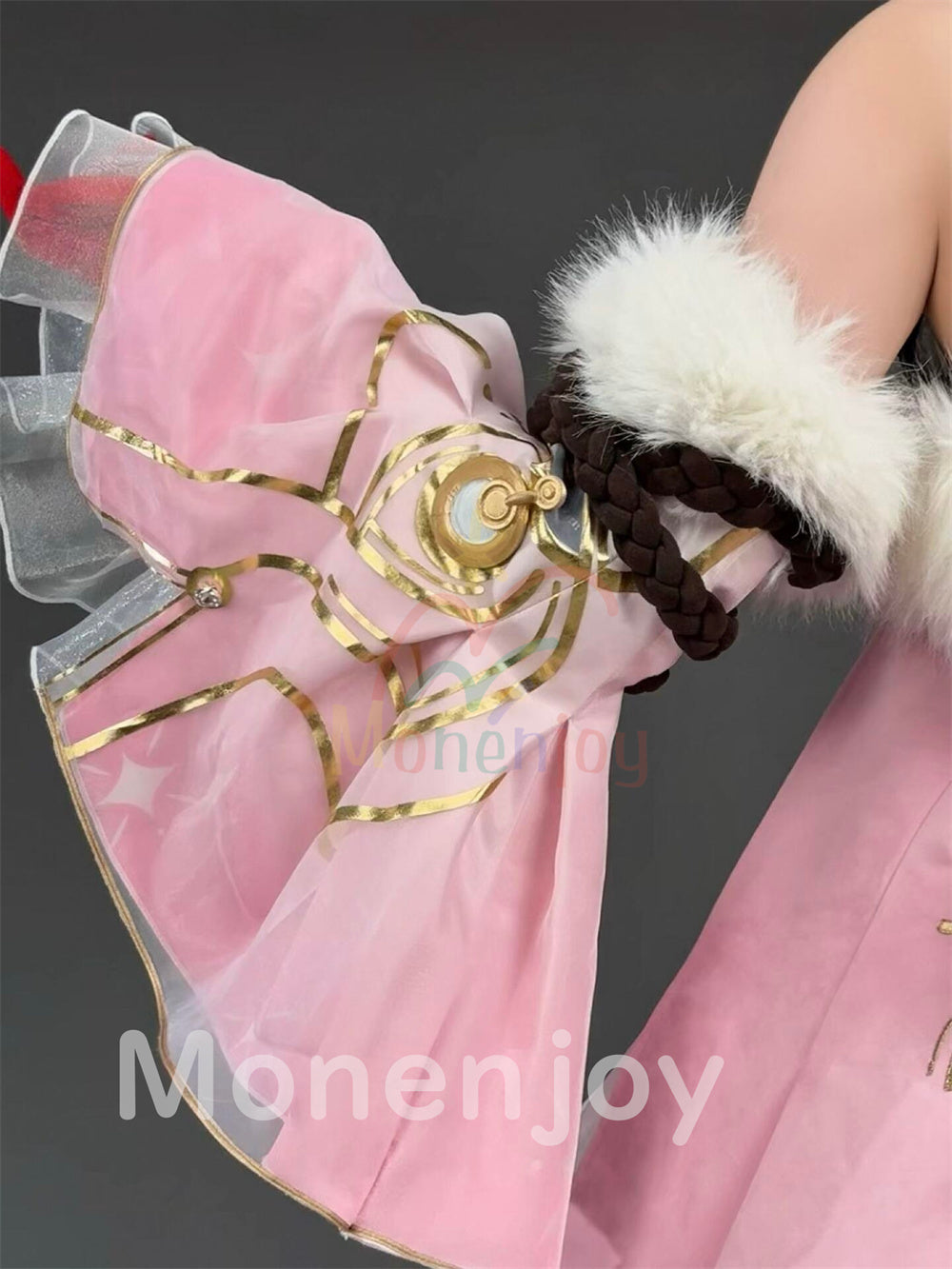 Monenjoy　鳴潮　ダーニャ　コスプレ衣装　合金製パーツUp　植毛生地ドレス　礼服風　イベント舞台対応 MONENJOY