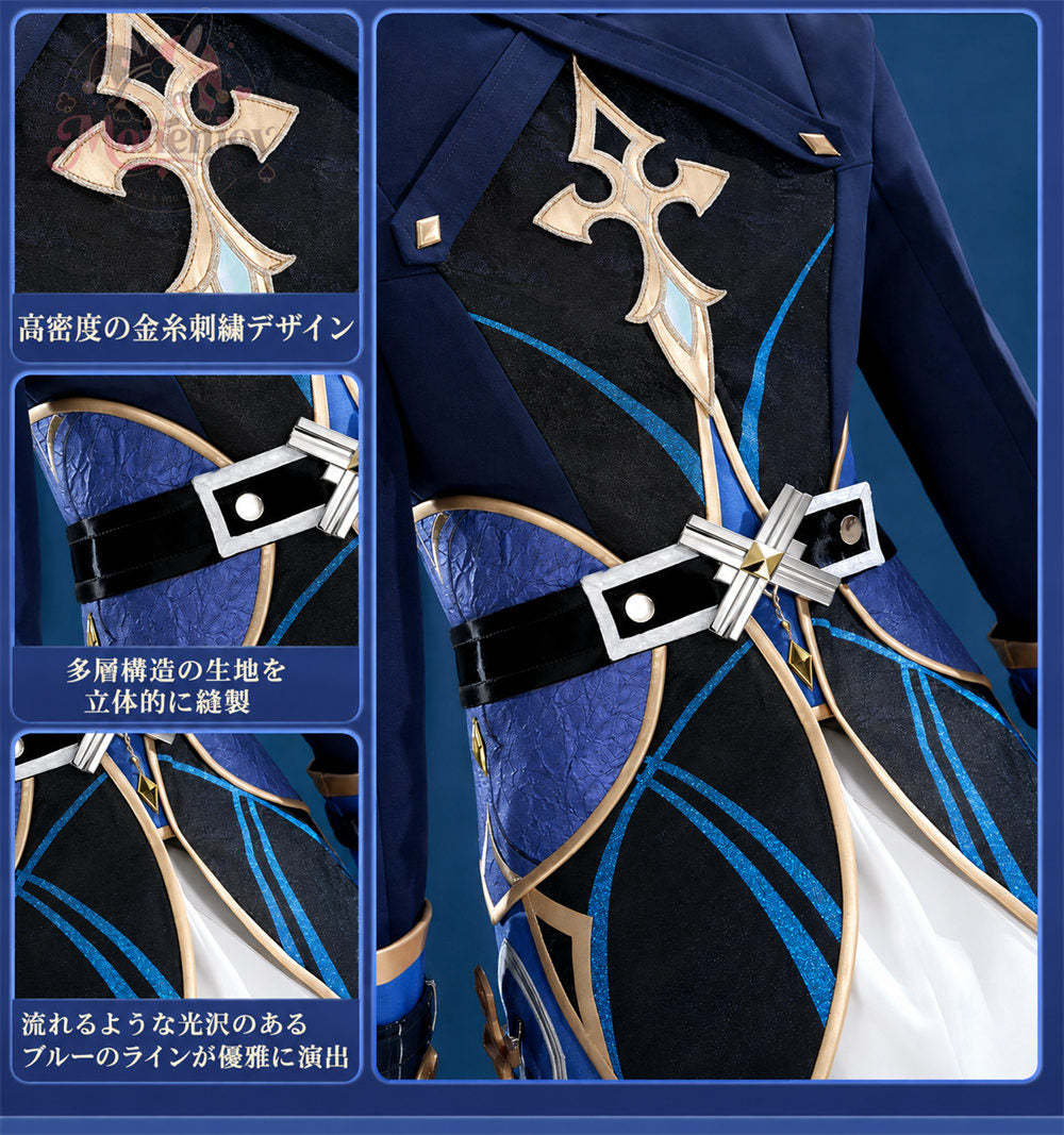 Monenjoy 原神　ローエン / Lohen　西風騎士団　金属製パーツ　コスプレ衣装　刺繍柄　豪華生地　イベント舞台対応　ハロウィン Monenjoy